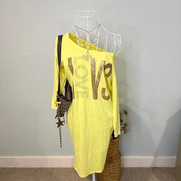 Vintage y2k Victoria’s Secret sparkly off the shoulder top/mini dress - Picture 1 of 7